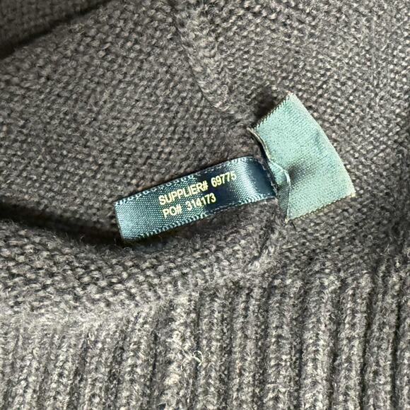 Polo Ralph Lauren Vintage Sweater Men’s Large Blue Striped Sleeve Knit 1/4 Zip - Picture 11 of 11